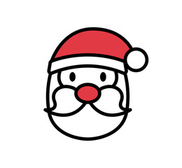 サンタクロースのアイコンイラスト / ベクター