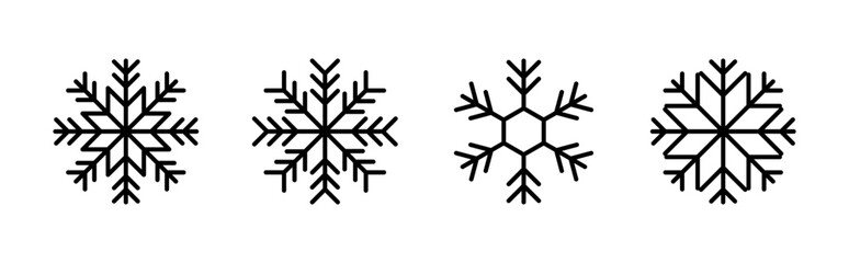 Snow icon set. snowflake icon vector