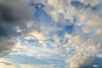 夏の空　夕暮れの時の空と雲07