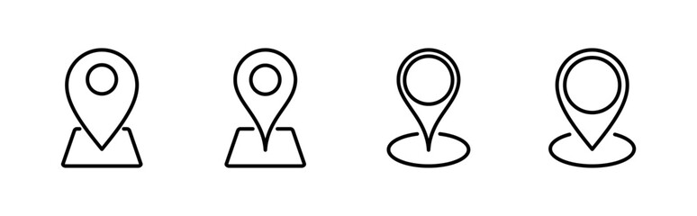 Pin icon set. Location icon vector. destination icon. map pin