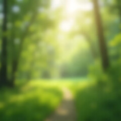 sun rays in forest