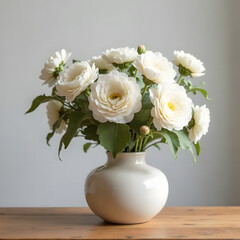bouquet of white roses