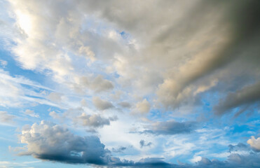 夏の空　夕暮れの時の空と雲10