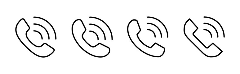 Call icon set. telephone icon vector. phone icon vector. contact us
