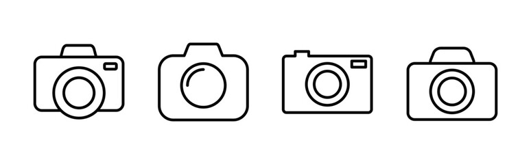 Camera icon set. photo camera icon. camera photography icon.