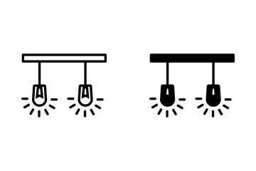 Hanging lamp icon vector on trendy design on white background