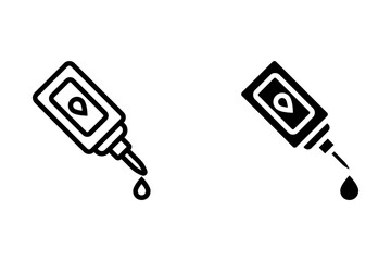 glue icon design from line and glide style vector template