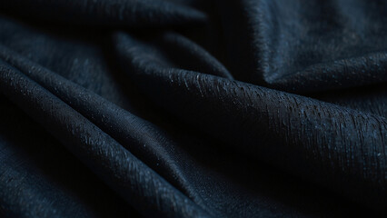 Close up of dark textured fabric with subtle shimmer