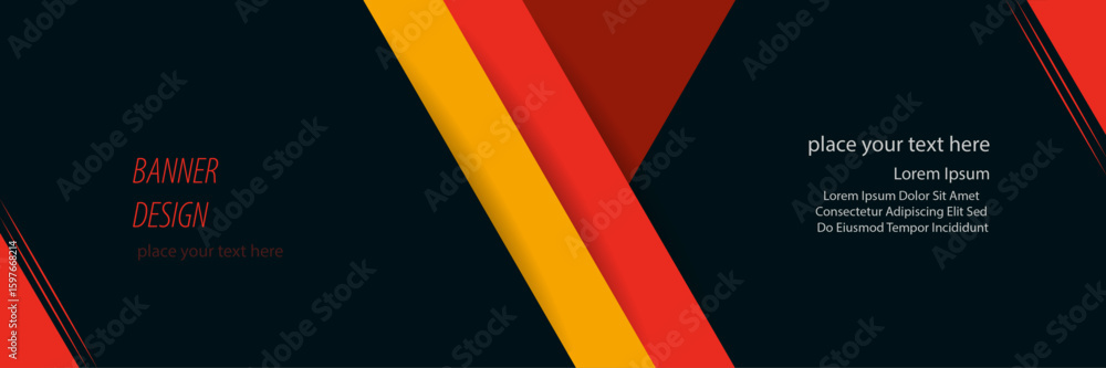 Poster abstract banner design with multiple color shape – creative banner background for seminar, conferenc
