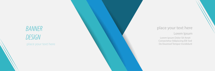 Minimal banner template with double line – Creative banner background for seminar, conference, presentation, flyer, poster, brochure, decoration – Abstract banner design with multiple color shape

