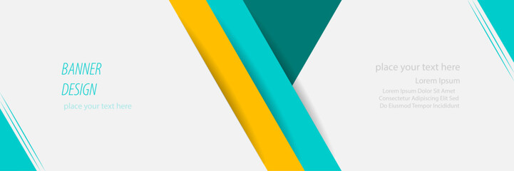 Abstract banner design with multiple color shape – Double line minimal banner template – Creative banner background for seminar, conference, presentation, flyer, poster, brochure, decoration
