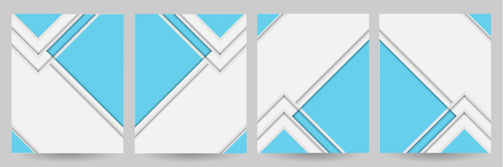 Geometric cyan minimal banner template – Creative template for seminar, conference, brochure, book cover, flyer, poster, brochure, decoration – Abstract cover background with multiple triangle shape