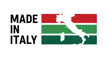 Made in Italy label with Italian flag colors isolated PNG with Transparent Background