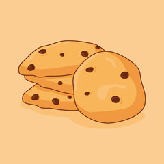 vector cute homemade cookies illustration