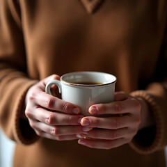 woman holding a cup of coffee