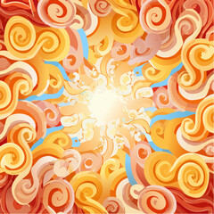 Fototapeta premium crunchy abstract background, psychedelic illustration