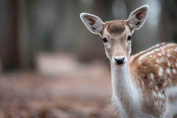 Fototapeta premium series of portraits featuring top forest animals against clean minimalist background