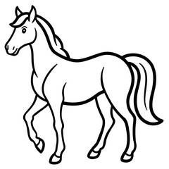 Obraz premium Horse animal vector illustration perfect for posters, icon, t-shirts, cards, wall art prints and ai design.