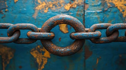 rusty metal chain