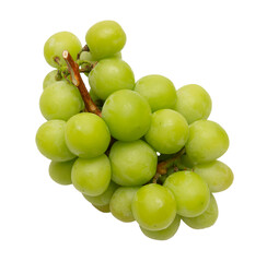 Green grape bunch isolated on white background