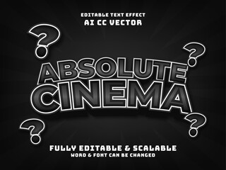 dark Movies cinema text effect, Editable text effect