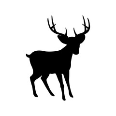 vector silhouette deer head