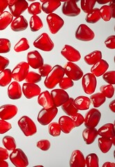 Transparent floating glossy fruit seeds