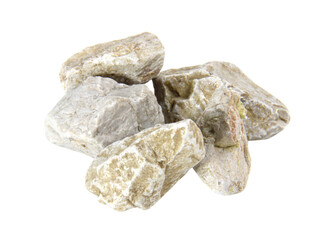 Several stones isolated on white background.