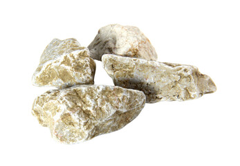Several stones isolated on white background.