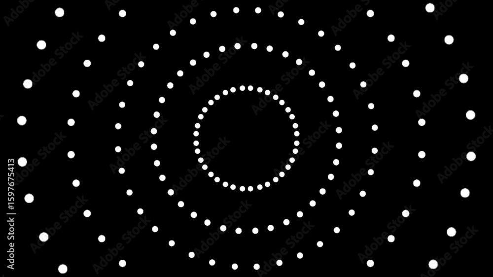 Aufkleber rotating dots animation. dynamic circular dot motion.