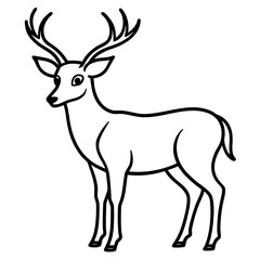 Fototapeta premium Deer animal vector illustration perfect for posters, icon, t-shirts, cards, wall art prints and ai design.