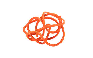 Orange of usb and adapter isolated on white background.