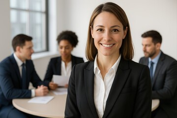 portrait of a smiling businesswoman