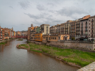 Fototapeta premium Núcleo histórico, o Barrio Viejo de Gerona. 