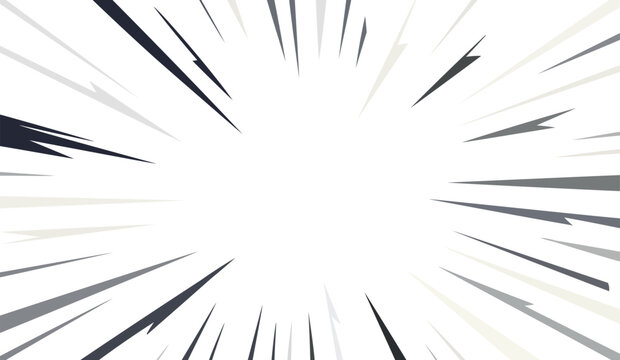Comic Speed Line Background. Dynamic Burst Effect for Manga and Action Design. Vector illustration isolated on clear background.