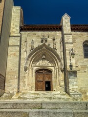 Fototapeta premium Gothic entrance of San Nicolas de Bari Church in Burgos