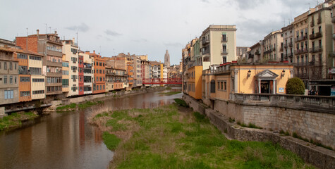 Núcleo histórico, o Barrio Viejo de Gerona. 