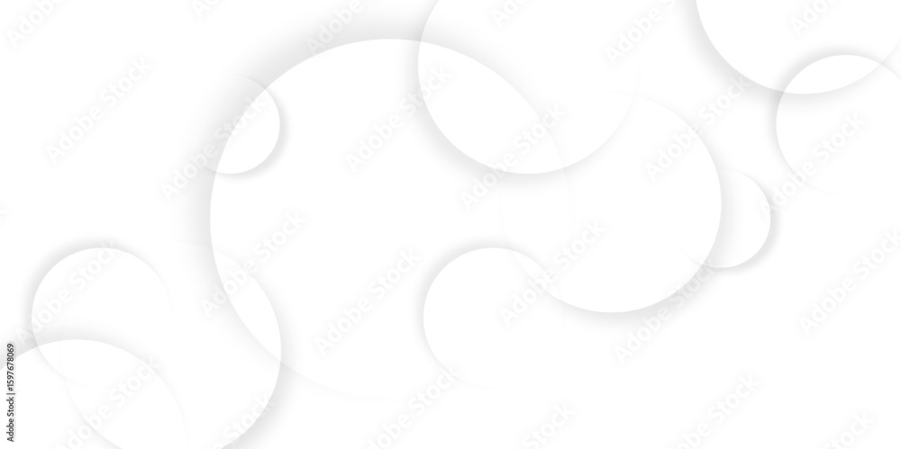 Poster abstract background with circle white abstract geometric background with soft light white paper circ