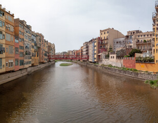 Obraz premium Núcleo histórico, o Barrio Viejo de Gerona. 