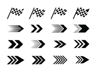 Racing Stripes and Car Decals — Flat Vector Set for Motorsport, Automotive Graphics, and Vehicle Branding