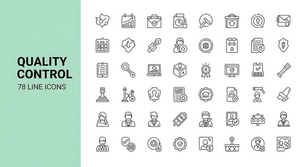 Quality control icons business professional management image