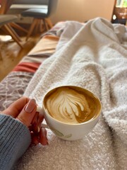 morning coffee in a bed