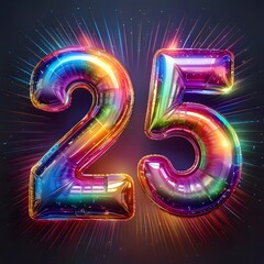 glowing neon alphabet on black
