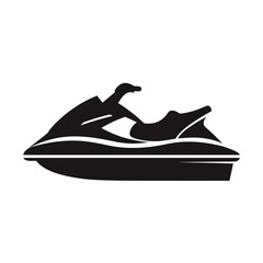 jet ski clipart, vector icon, logo
