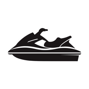 jet ski clipart, vector icon, logo