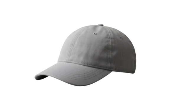 A light gray baseball cap on a black background.