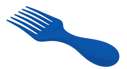 Isolated Blue Plastic Fork