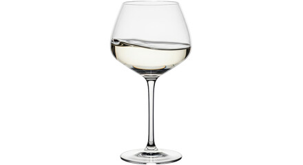 Isolated White Wine Glass with Swirl