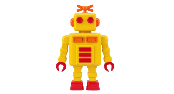 Isolated Toy Robot