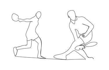 One continuous line drawing pickleball ball. One line sport ball. Isolated vector illustration, Paddle Tennis Line Icon. One line pickleball ball. Continuous line drawing sport ball,